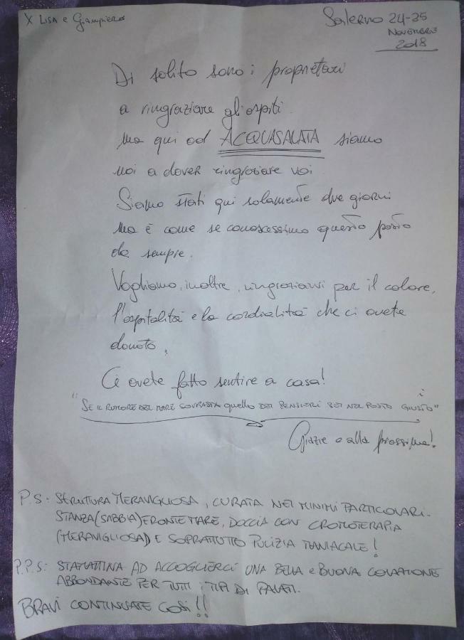 Acquasalata Bed & Breakfast Salerno Exterior foto